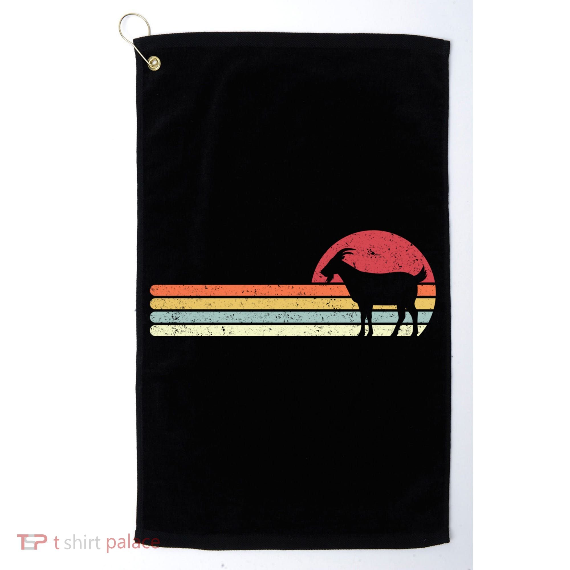 Goat Retro Farmer Gift Golf Towel