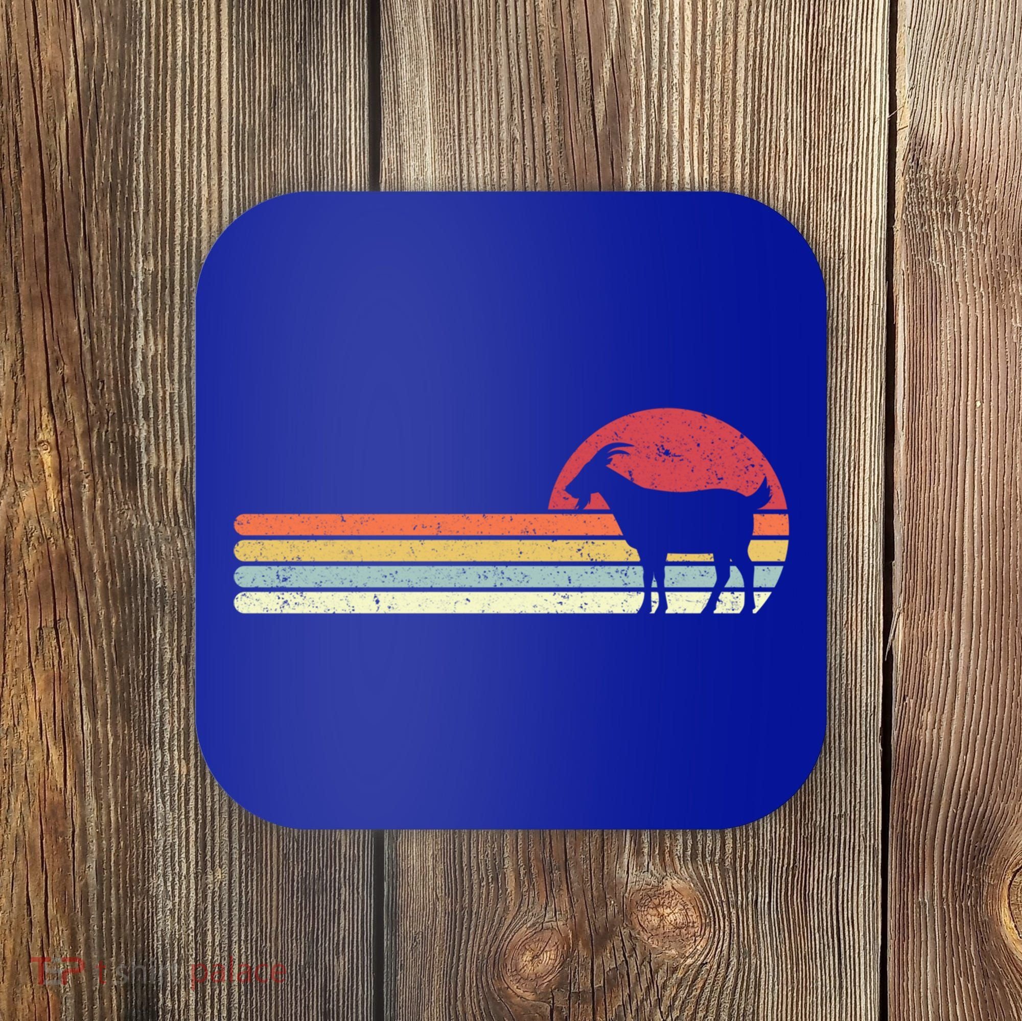Goat Retro Farmer Gift Coaster