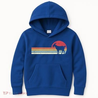 Goat Retro Farmer Gift Kids Hoodie