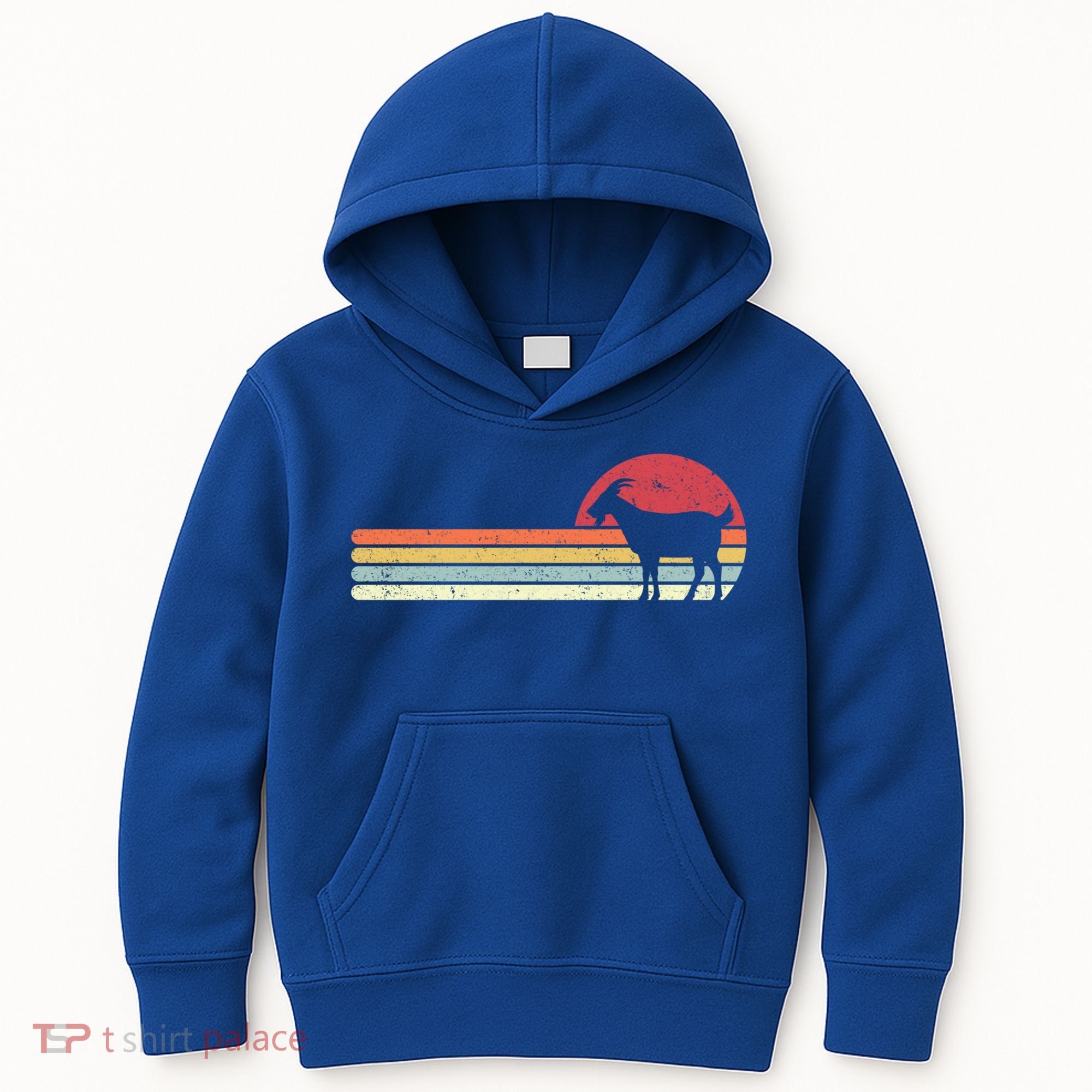 Goat Retro Farmer Gift Kids Hoodie