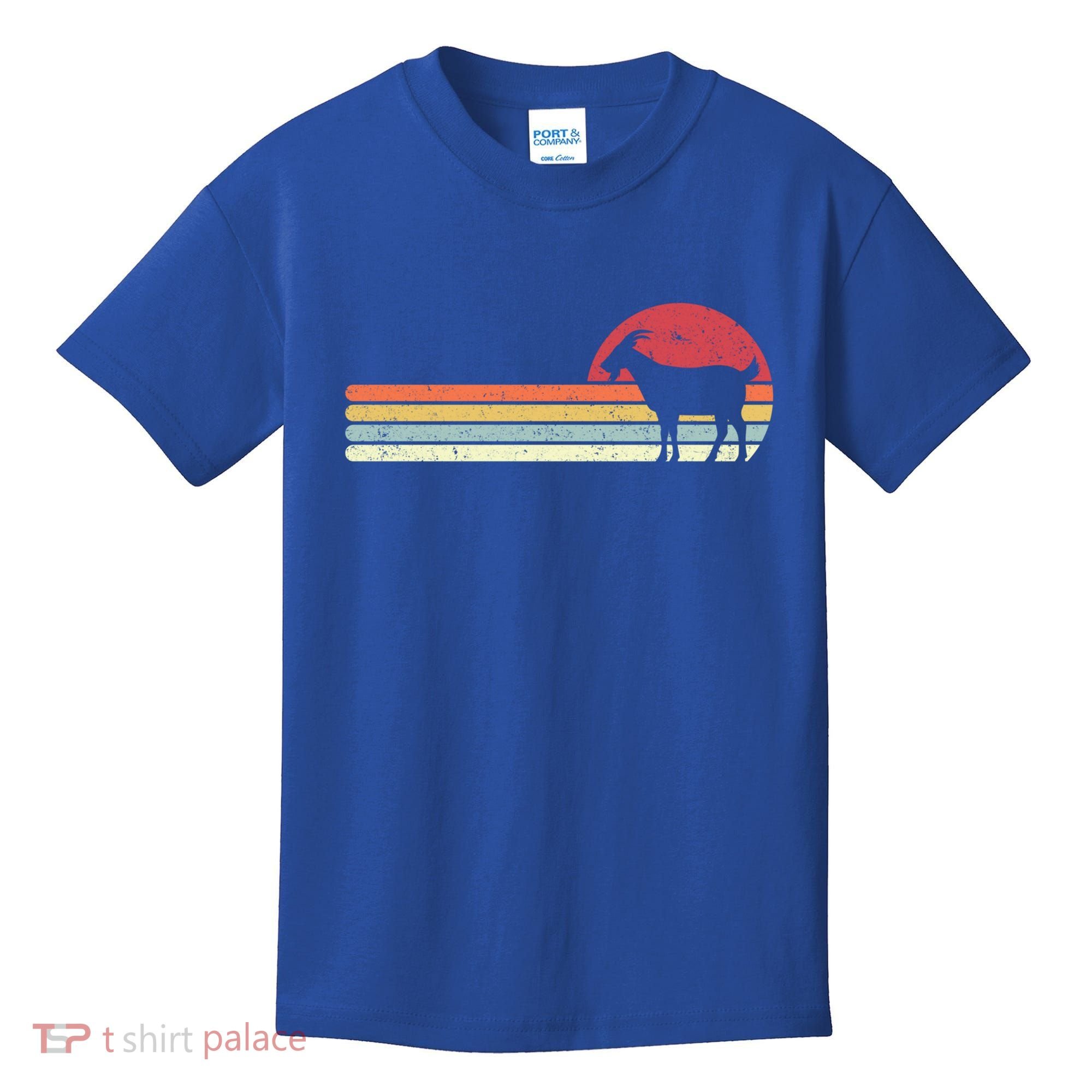 Goat Retro Farmer Gift Kids T-Shirt