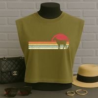 Goat Retro Farmer Gift Garment-Dyed Women's Muscle Tee thumb 3