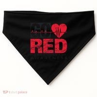 Go Red For Heart Disease Awareness Chd Wear Red USA-Made Doggie Bandana thumb 0
