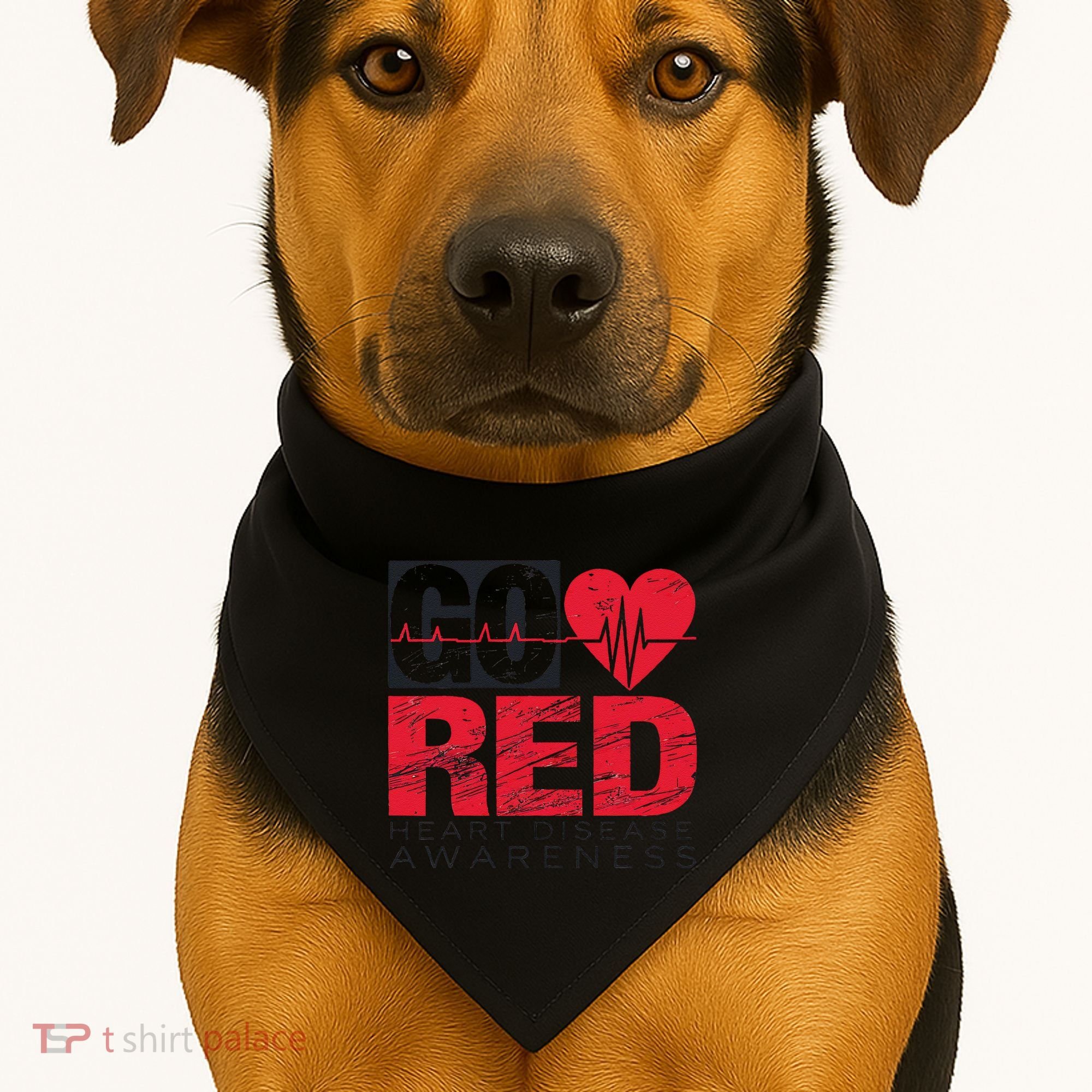 Go Red For Heart Disease Awareness Chd Wear Red USA-Made Doggie Bandana