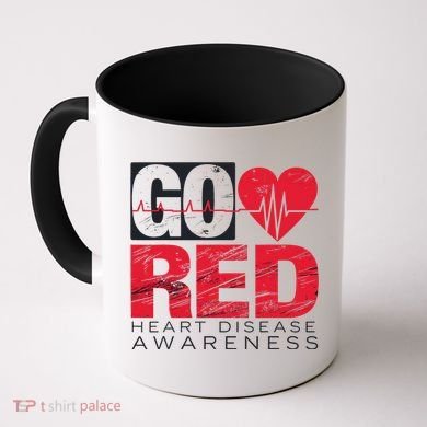 Go Red For Heart Disease Awareness Chd Wear Red Coffee Mug