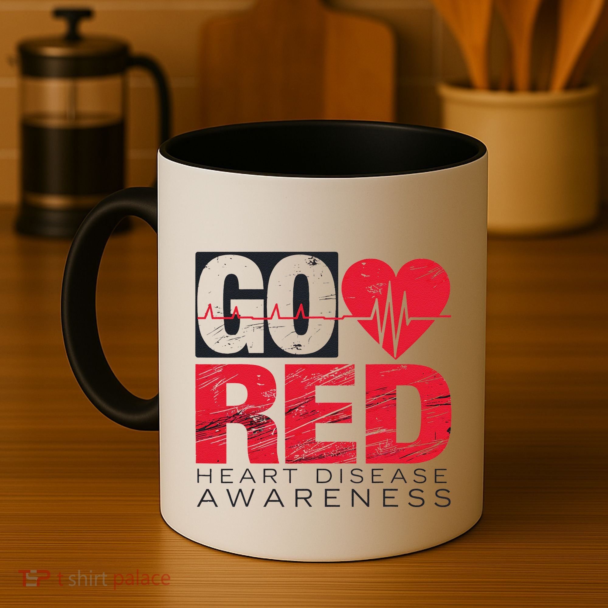 Go Red For Heart Disease Awareness Chd Wear Red Coffee Mug
