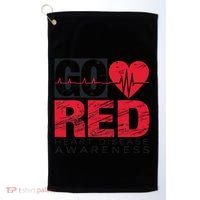 Go Red For Heart Disease Awareness Chd Wear Red Golf Towel thumb 0