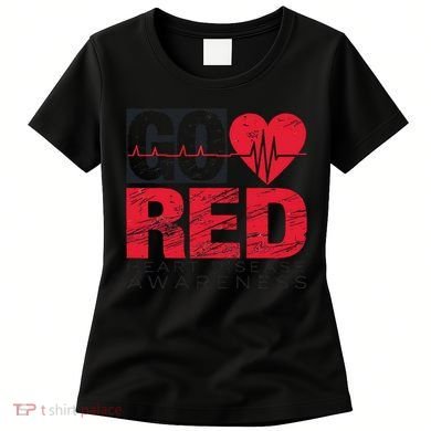 Go Red For Heart Disease Awareness Chd Wear Red Women's T-Shirt