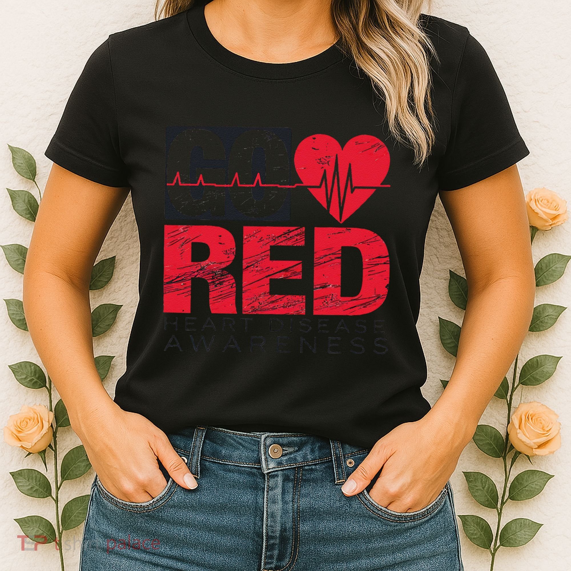 Go Red For Heart Disease Awareness Chd Wear Red Women's T-Shirt