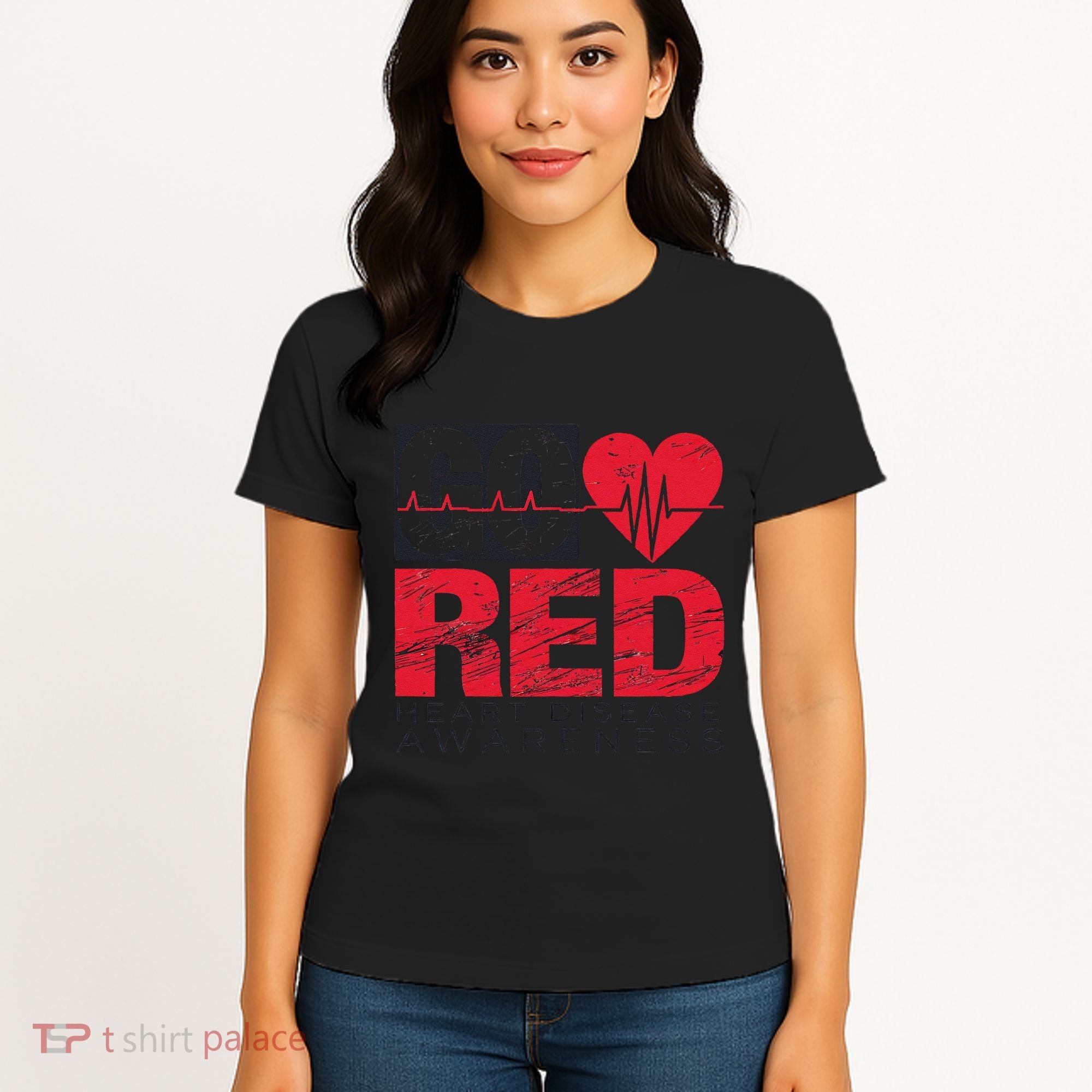 Go Red For Heart Disease Awareness Chd Wear Red Women's T-Shirt