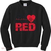 Go Red For Heart Disease Awareness Chd Wear Red Kids Sweatshirt thumb 0