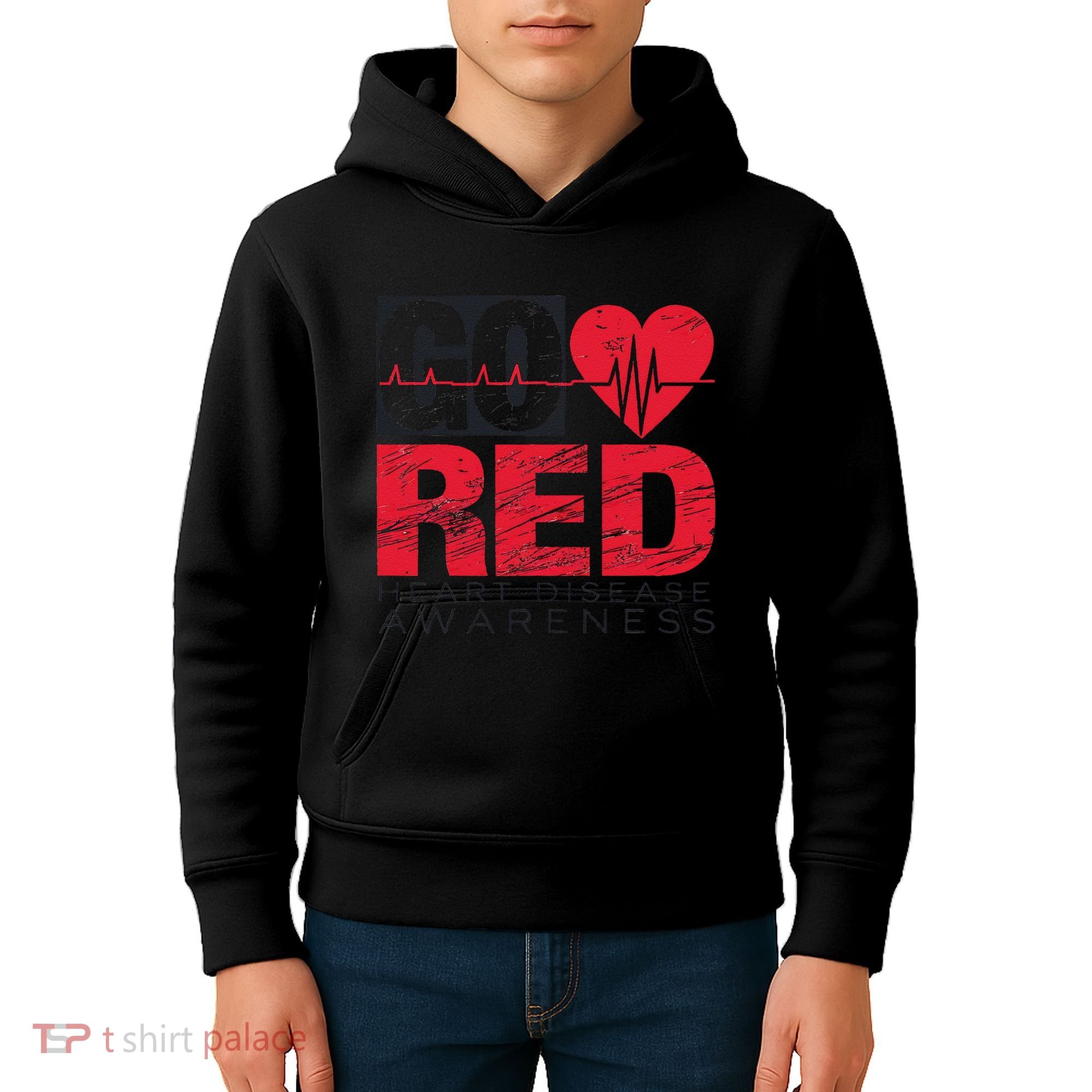 Go Red For Heart Disease Awareness Chd Wear Red Kids Hoodie