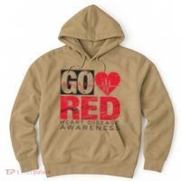 Go Red For Heart Disease Awareness Chd Wear Red Hoodie thumb 0