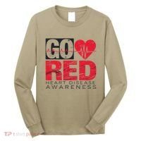 Go Red For Heart Disease Awareness Chd Wear Red Long Sleeve Shirt thumb 0