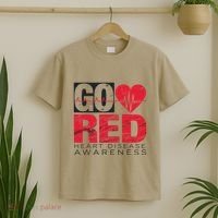 Go Red For Heart Disease Awareness Chd Wear Red T-Shirt thumb 2