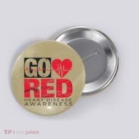 Go Red For Heart Disease Awareness Chd Wear Red Button thumb 0