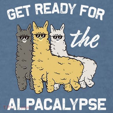 Get Ready For The Alpacalypse Funny Alpaca Fan Gift Comfort Colors Garment-Dyed Hooded Sweatshirt