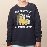 Get Ready For The Alpacalypse Funny Alpaca Fan Gift Women's Sweatshirt thumb 0