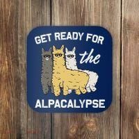Get Ready For The Alpacalypse Funny Alpaca Fan Gift Coaster thumb 0
