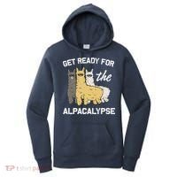 Get Ready For The Alpacalypse Funny Alpaca Fan Gift Women's Hoodie thumb 0