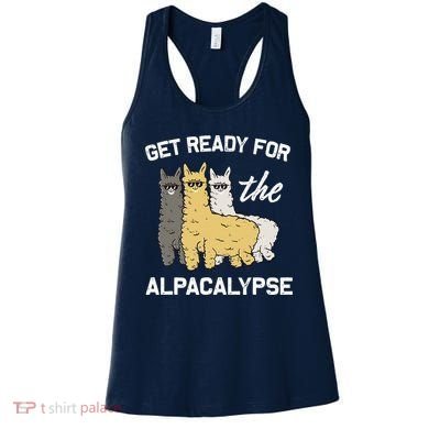 Get Ready For The Alpacalypse Funny Alpaca Fan Gift Women's Tank Top