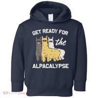 Get Ready For The Alpacalypse Funny Alpaca Fan Gift Toddler Hoodie thumb 0