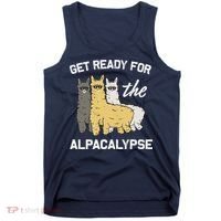 Get Ready For The Alpacalypse Funny Alpaca Fan Gift Tank Top thumb 0