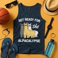 Get Ready For The Alpacalypse Funny Alpaca Fan Gift Tank Top thumb 4