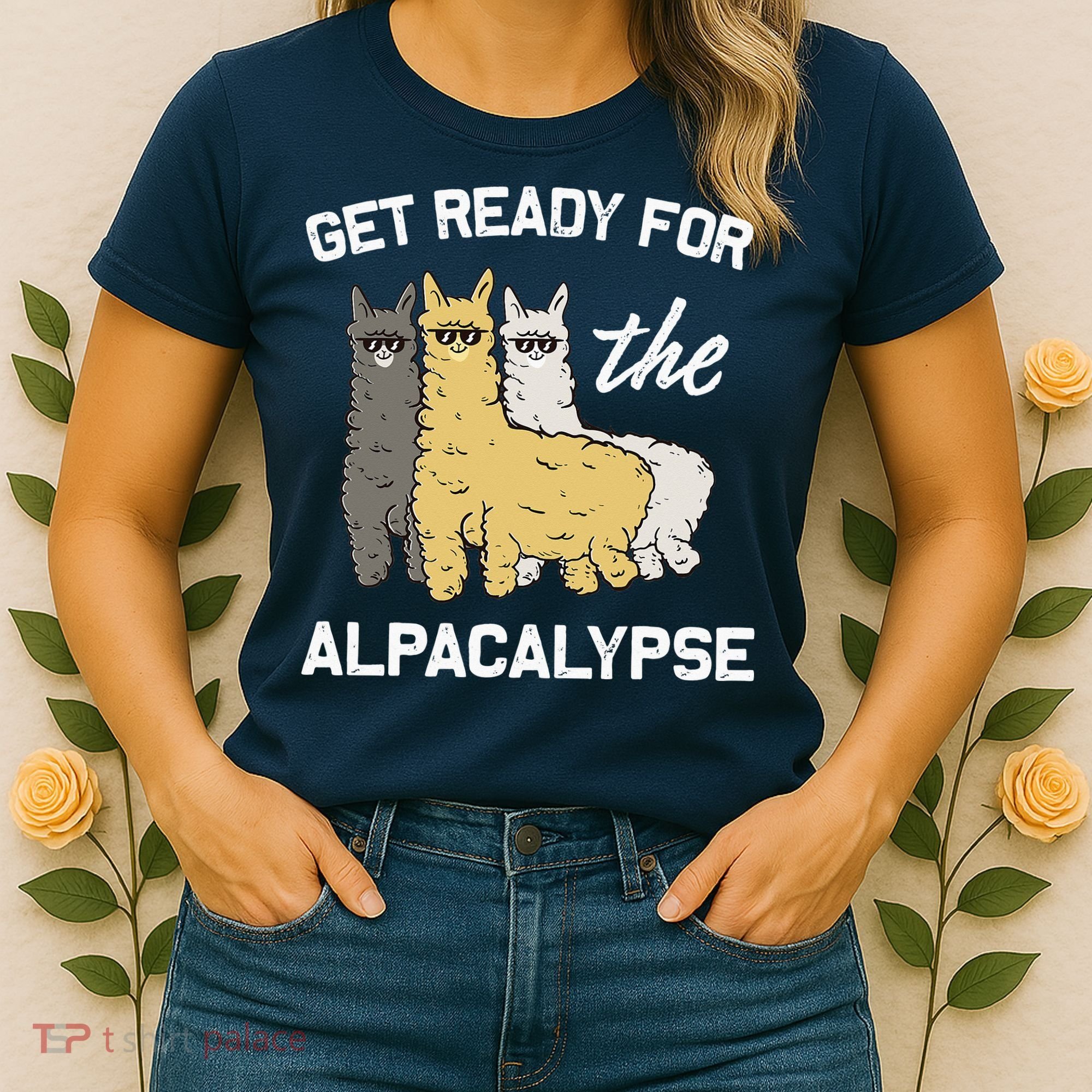 Get Ready For The Alpacalypse Funny Alpaca Fan Gift Women's T-Shirt