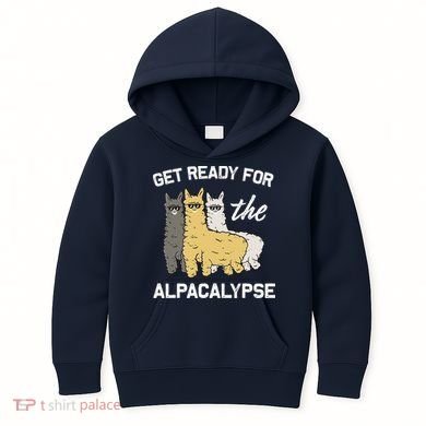 Get Ready For The Alpacalypse Funny Alpaca Fan Gift Kids Hoodie