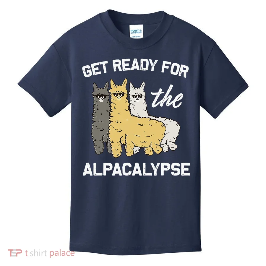 Get Ready For The Alpacalypse Funny Alpaca Fan Gift Kids T-Shirt