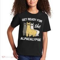 Get Ready For The Alpacalypse Funny Alpaca Fan Gift Kids T-Shirt thumb 2