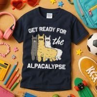Get Ready For The Alpacalypse Funny Alpaca Fan Gift Kids T-Shirt thumb 3