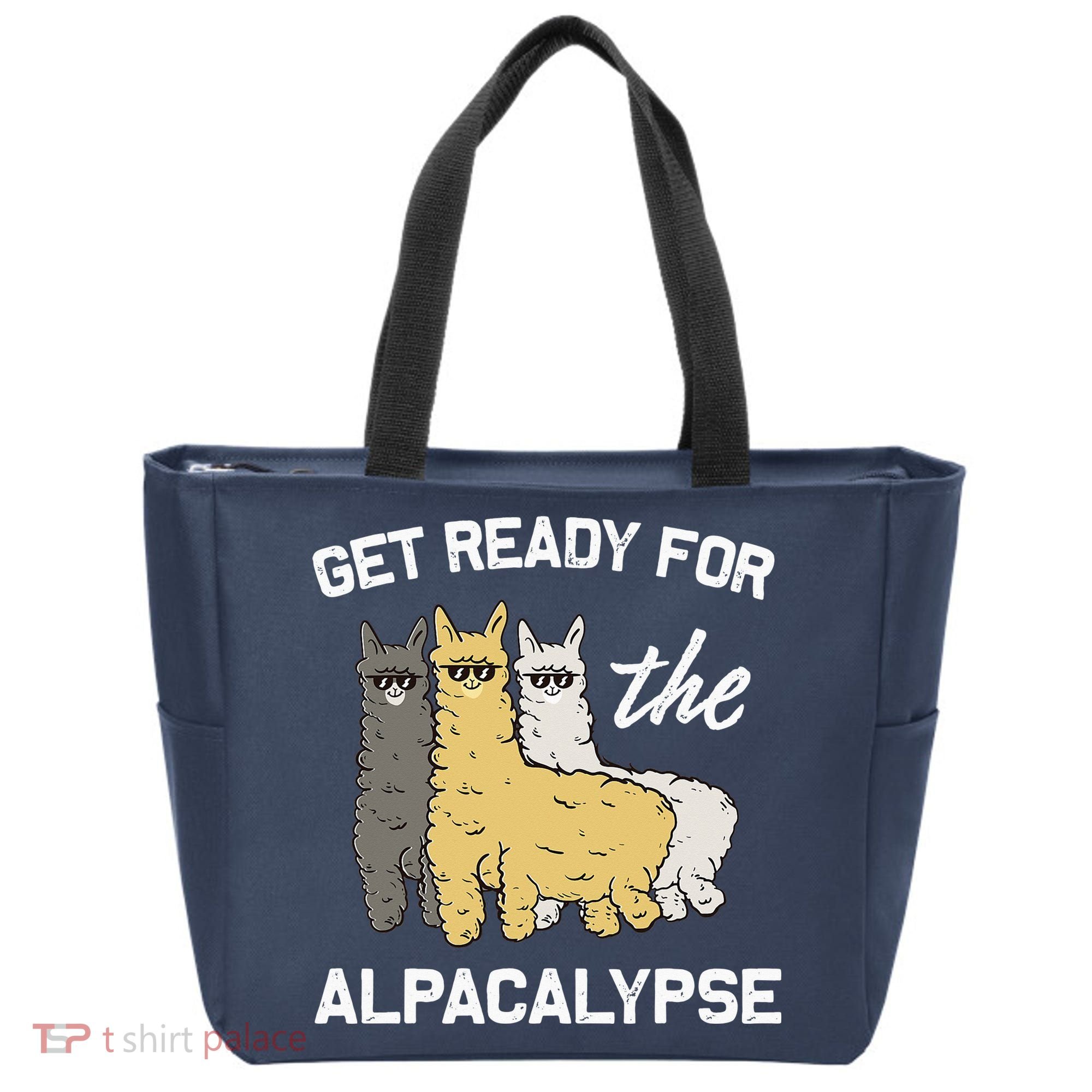 Get Ready For The Alpacalypse Funny Alpaca Fan Gift Tote Bag