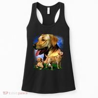 Golden Retriever Family Of Dogs Portrait Women's Tank Top thumb 0