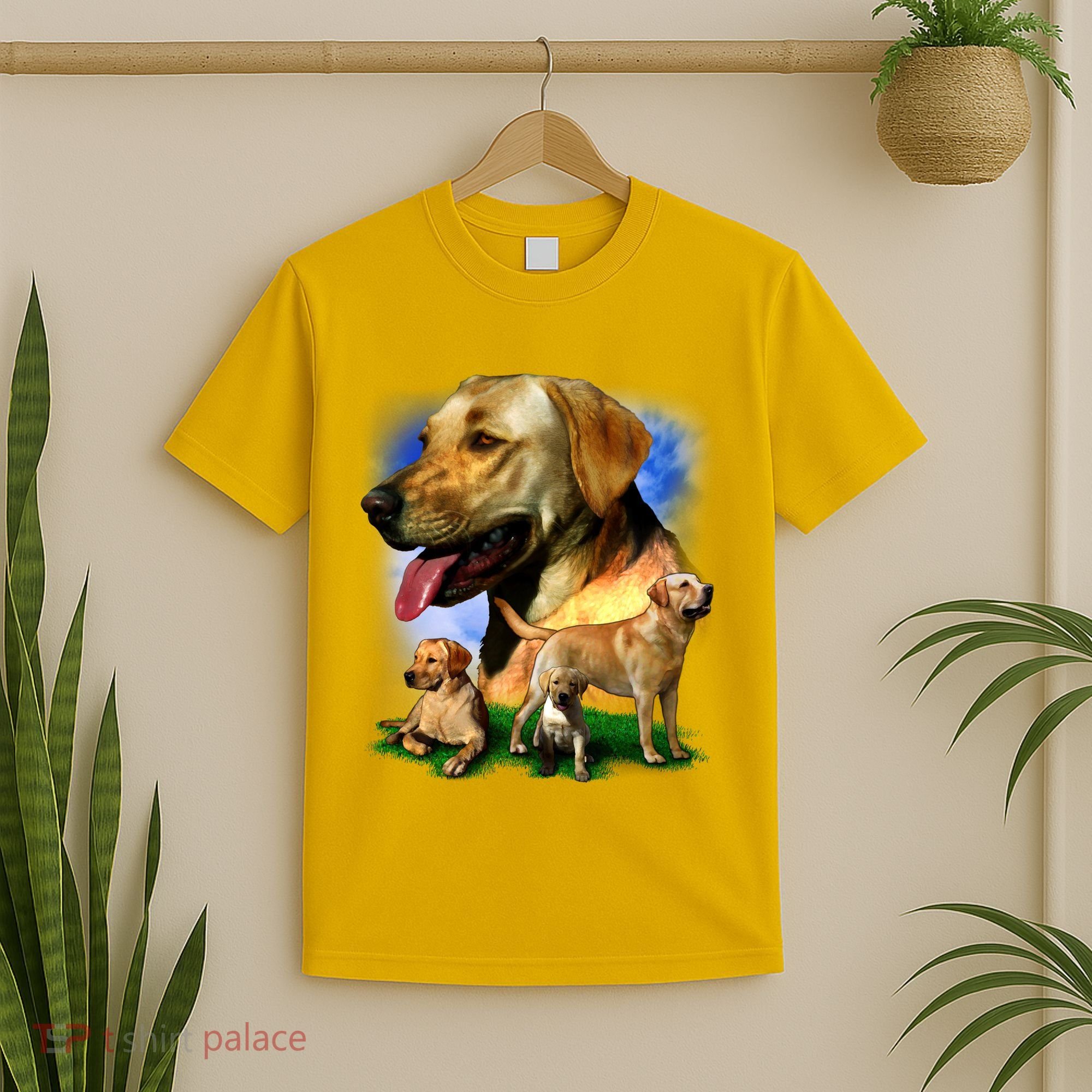 Golden Retriever Family Of Dogs Portrait T-Shirt