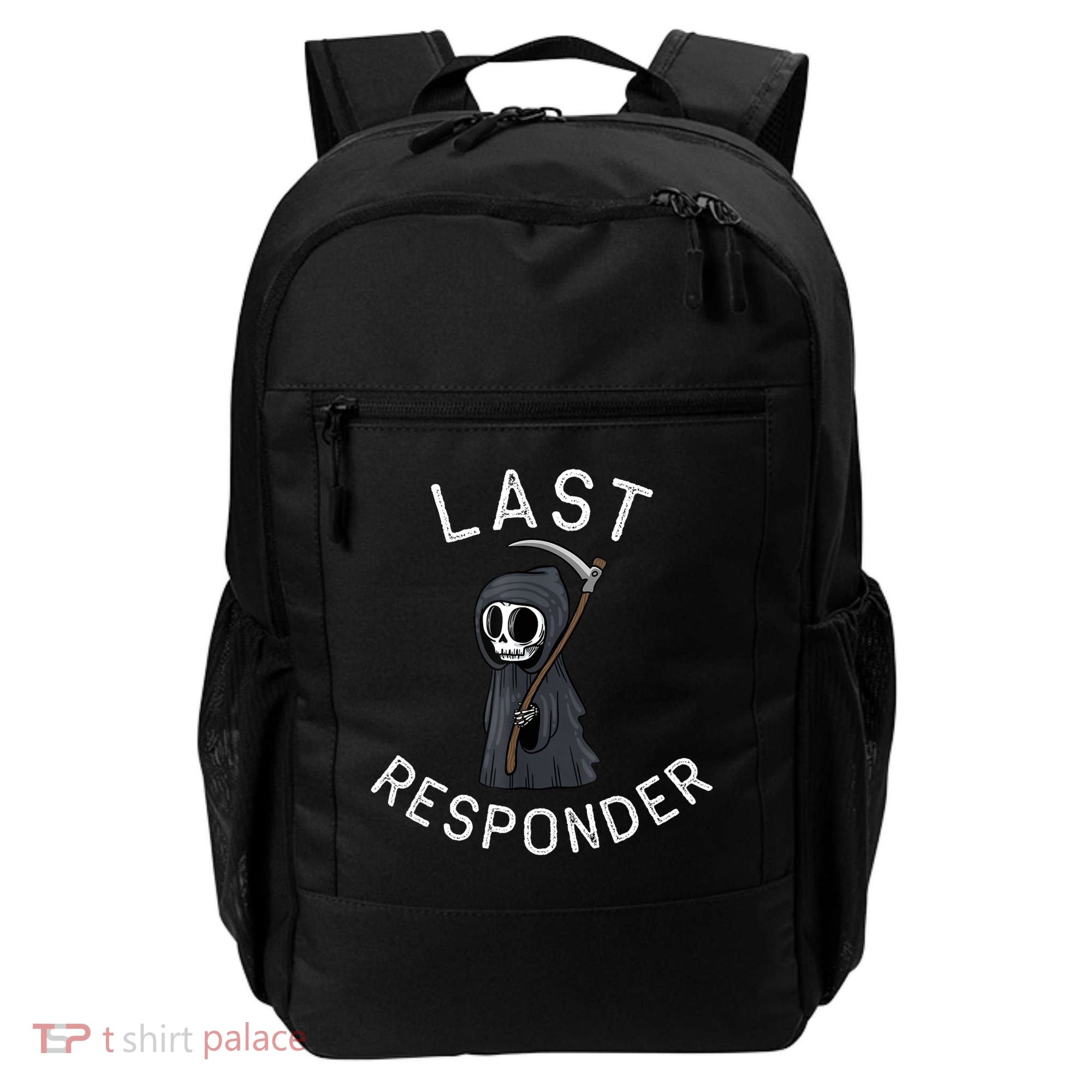 Grim Reaper Funny Dark Humor Mortician Last Responder Backpack