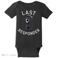 Grim Reaper Funny Dark Humor Mortician Last Responder Baby Bodysuit thumb 0