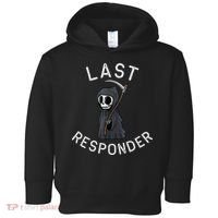 Grim Reaper Funny Dark Humor Mortician Last Responder Toddler Hoodie thumb 0