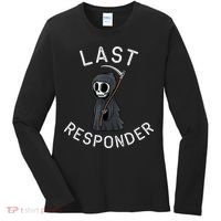 Grim Reaper Funny Dark Humor Mortician Last Responder Women's Long Sleeve Shirt thumb 0