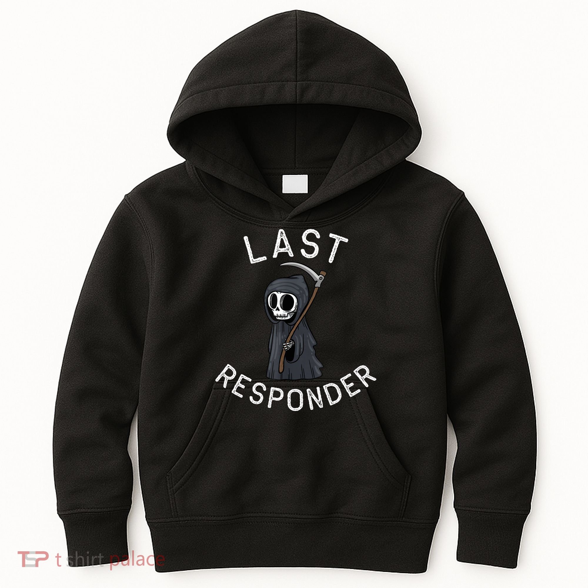 Grim Reaper Funny Dark Humor Mortician Last Responder Kids Hoodie
