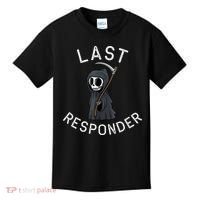 Grim Reaper Funny Dark Humor Mortician Last Responder Kids T-Shirt thumb 0