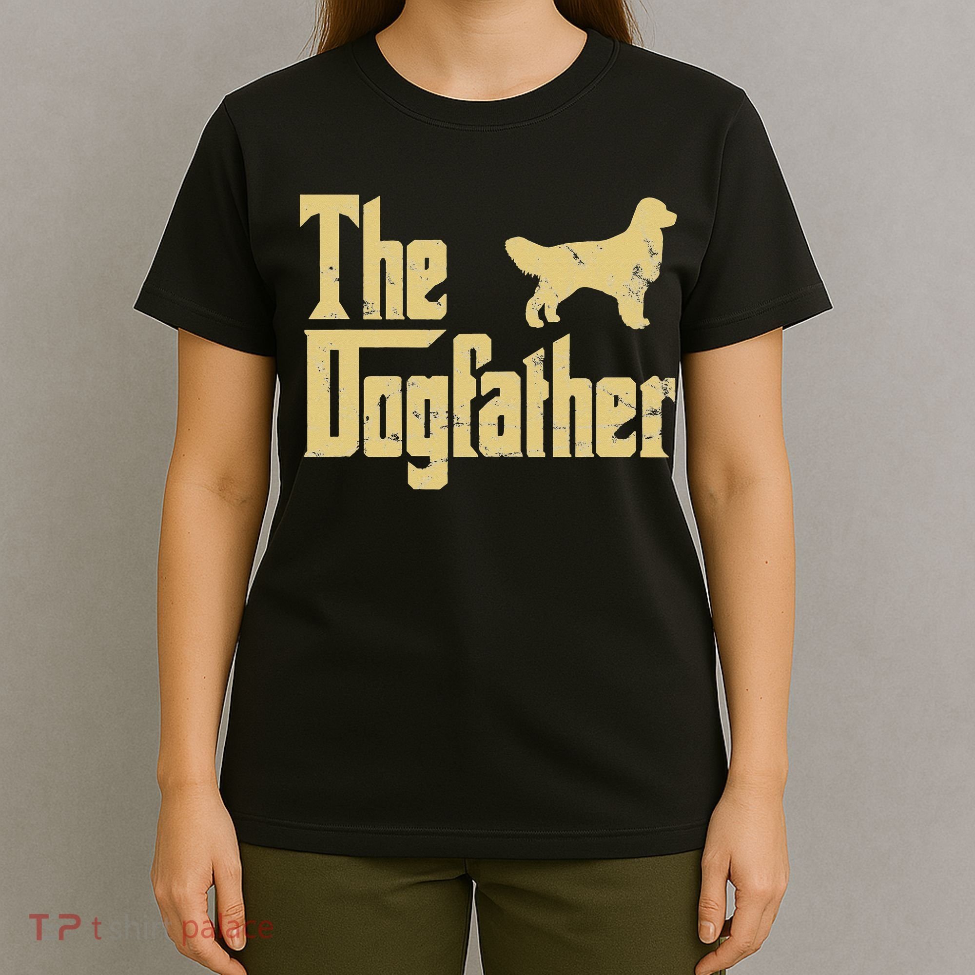 Golden Retriever Funny Dog The Dogfather Parody T-Shirt