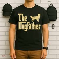 Golden Retriever Funny Dog The Dogfather Parody T-Shirt thumb 6