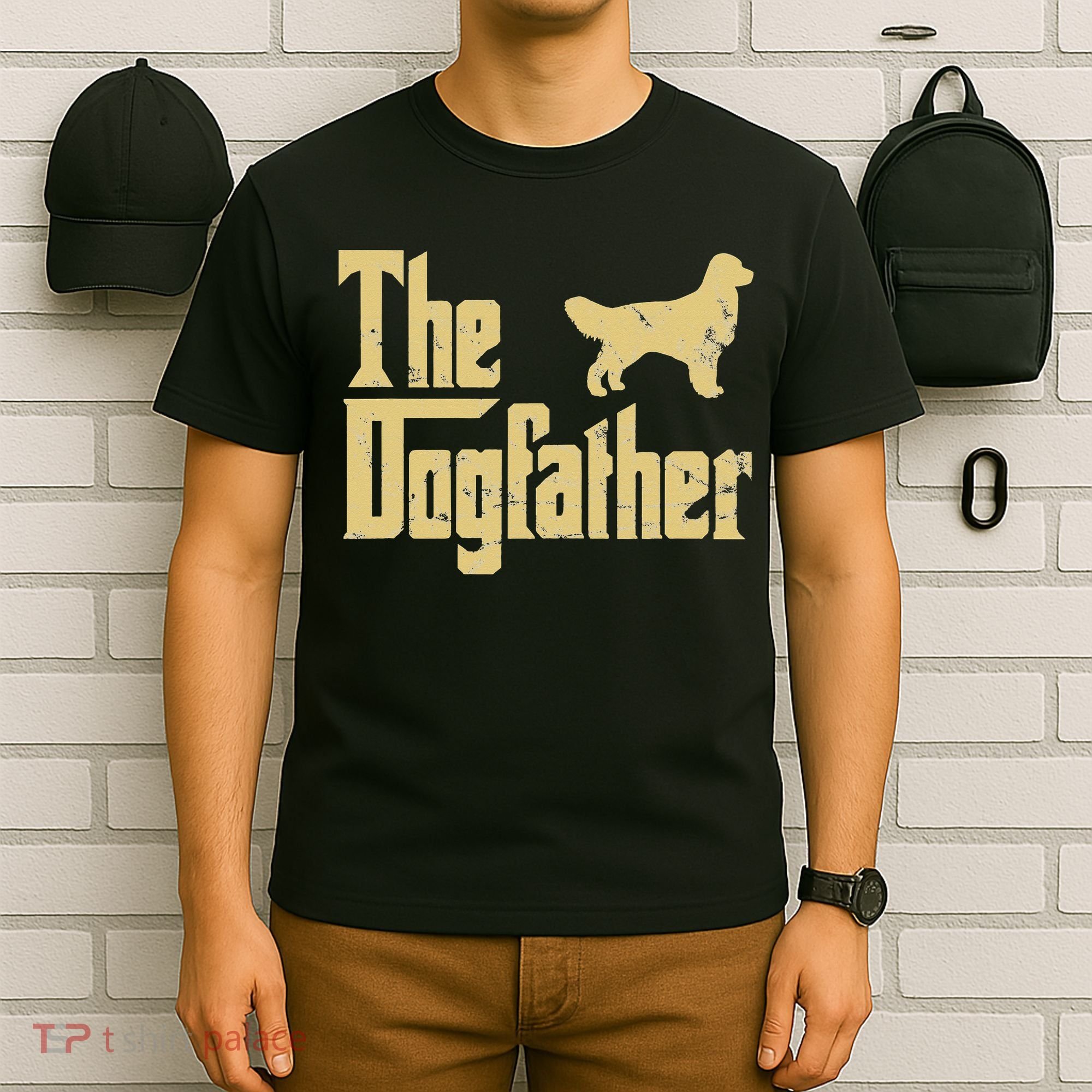 Golden Retriever Funny Dog The Dogfather Parody T-Shirt