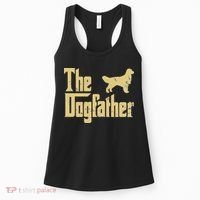 Golden Retriever Funny Dog The Dogfather Parody Women's Tank Top thumb 0