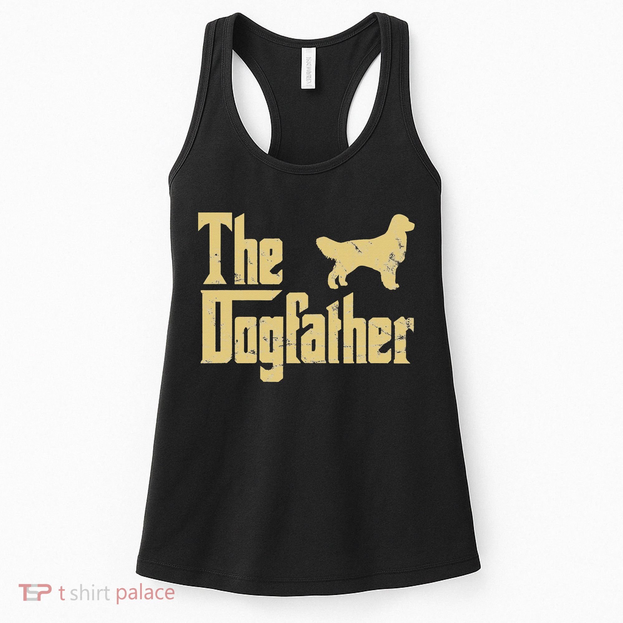 Golden Retriever Funny Dog The Dogfather Parody Women's Tank Top
