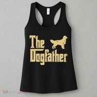 Golden Retriever Funny Dog The Dogfather Parody Women's Tank Top thumb 3