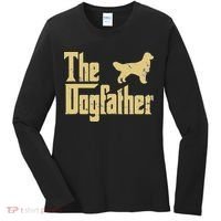 Golden Retriever Funny Dog The Dogfather Parody Women's Long Sleeve Shirt thumb 0