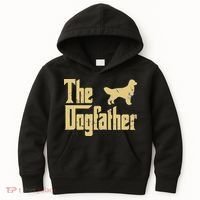 Golden Retriever Funny Dog The Dogfather Parody Kids Hoodie thumb 0